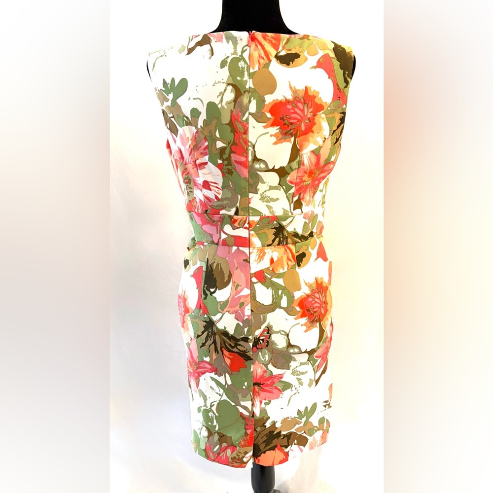 Connected Apparel tropical floral print sheath dress. - Picture 4 of 8
